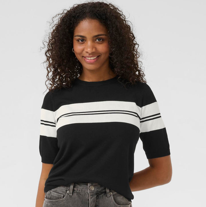 KAlizza Striped Knit - Black / Chalk stripe