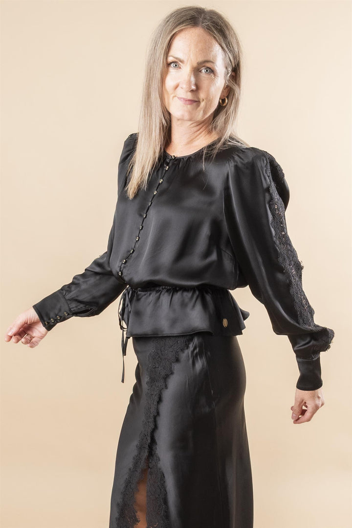 Satin Skirt - Black