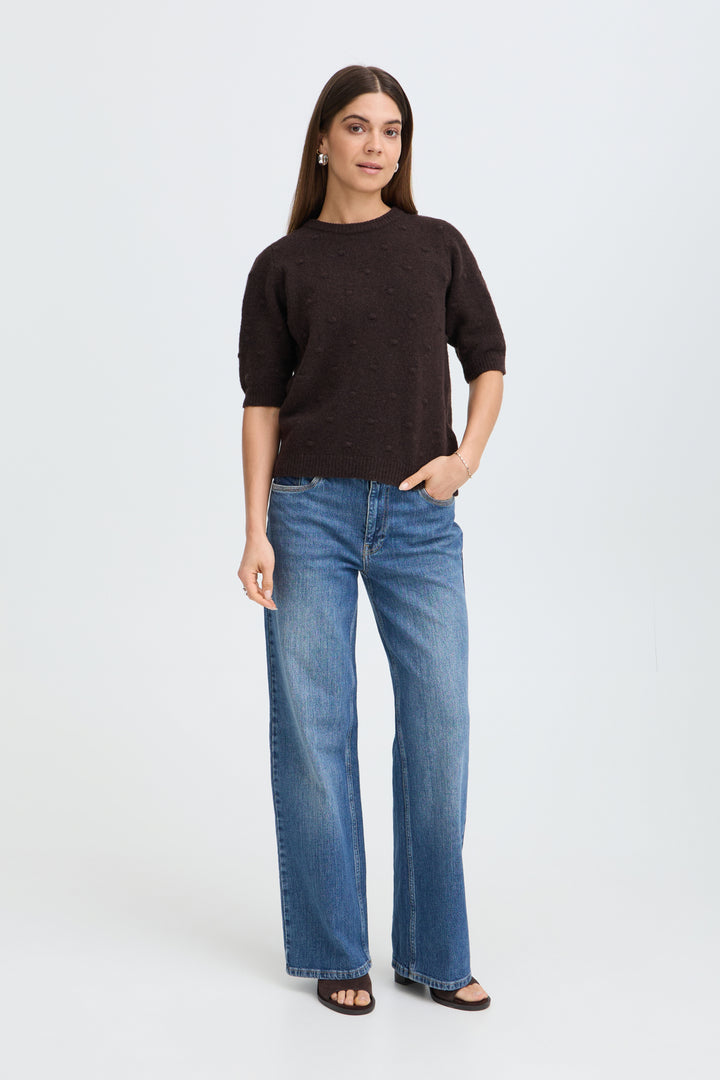 PZDAGMAR Short Sleeve Knit - Espresso Melange