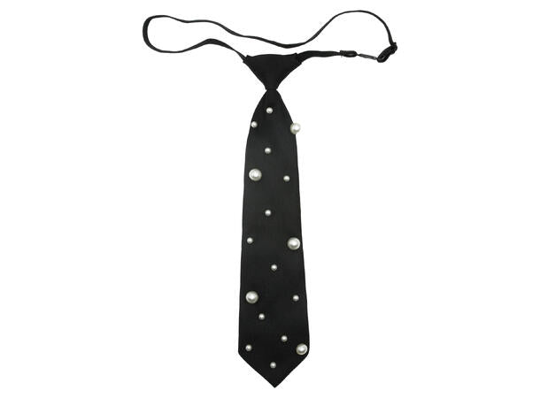 Dame Slips M/ Enkle Perler - Black