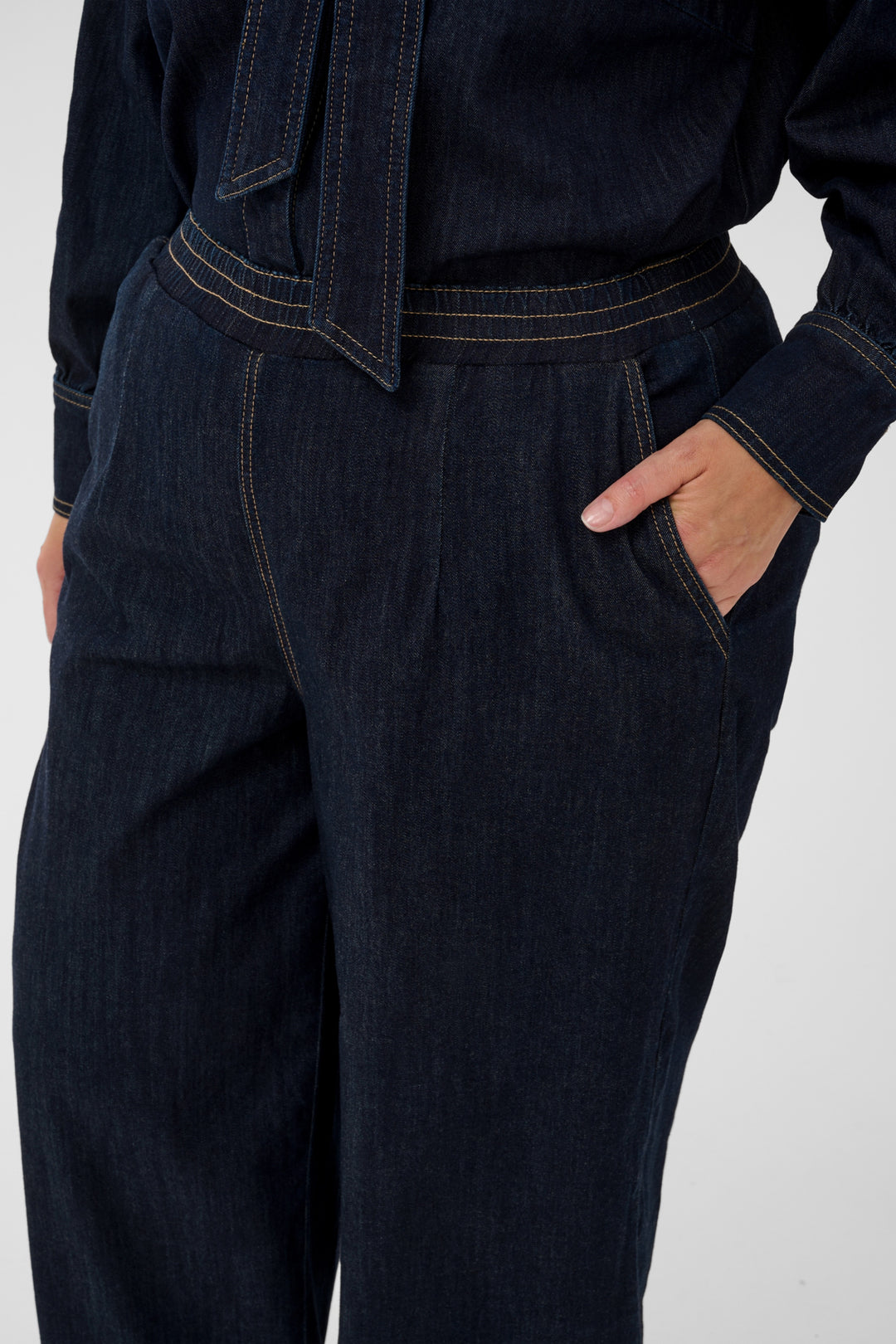 KCmally Denim Jeans - Raw blue denim