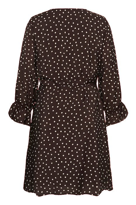 KCditte Dress - Coffee Bean Turtledove Dot