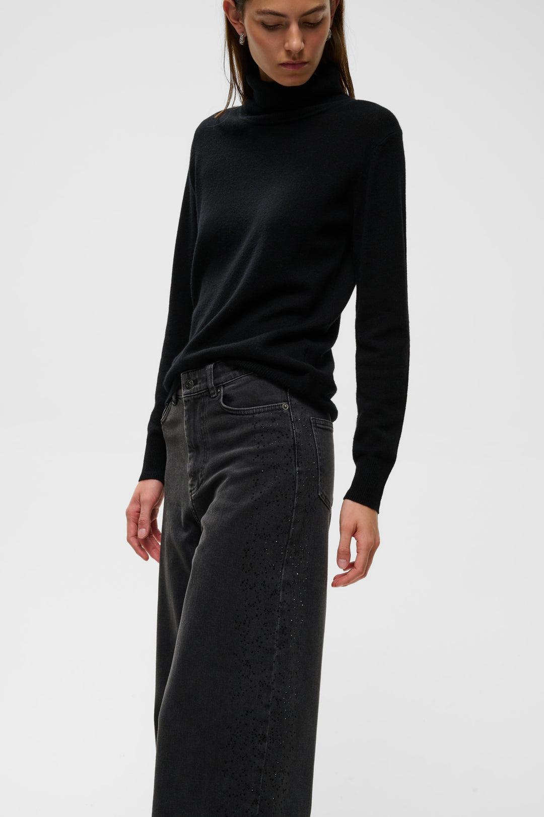 JUNA AALIA JEANS - DARK GREY WASH DENIM