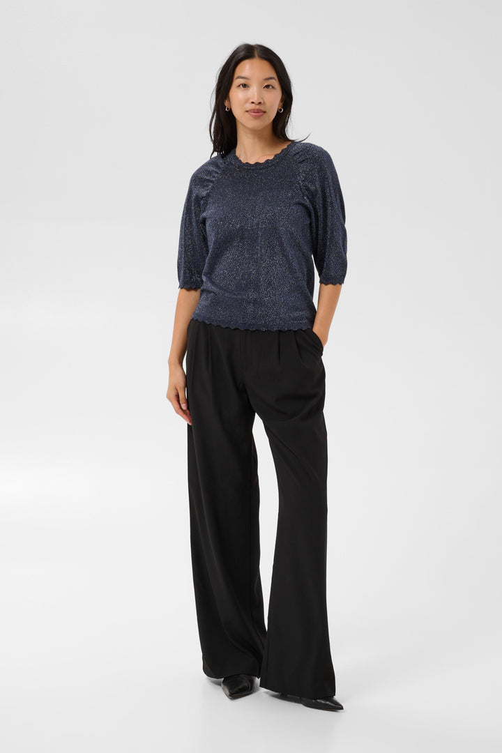 Dot Pullover - Navy with lurex
