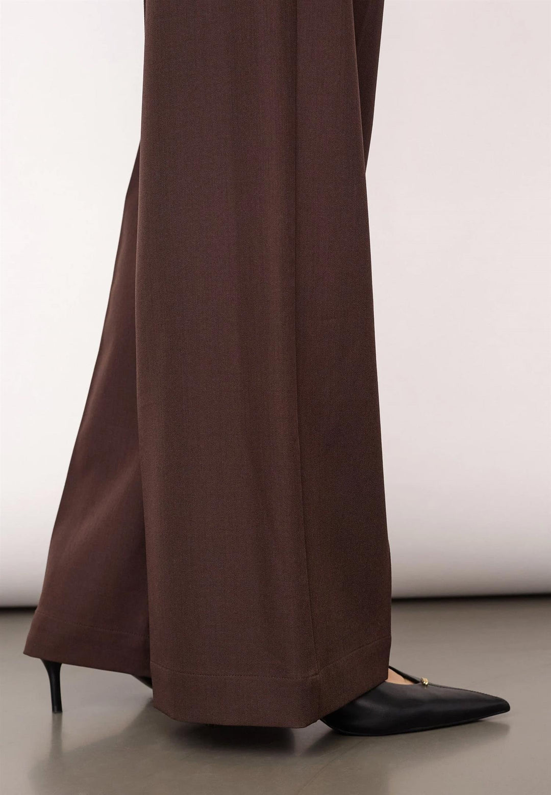 Luna Wide Pant - Dark Brown
