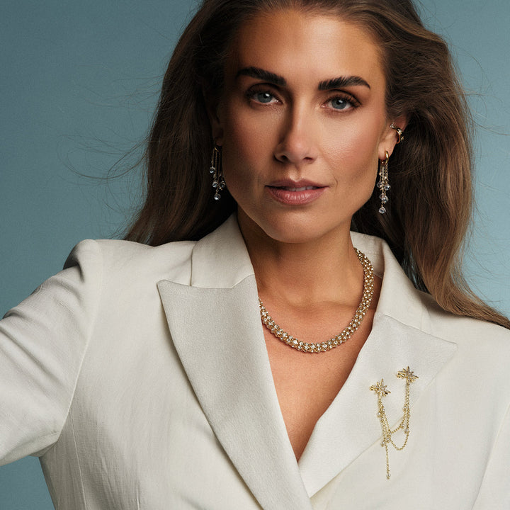 Lumina Necklace by Tone Damli - Gold/Crystal