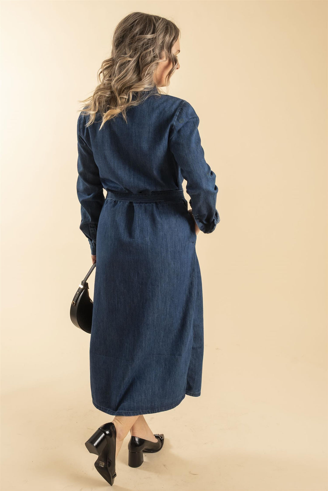 PZMALIA SHIRT DRESS - Dark blue denim