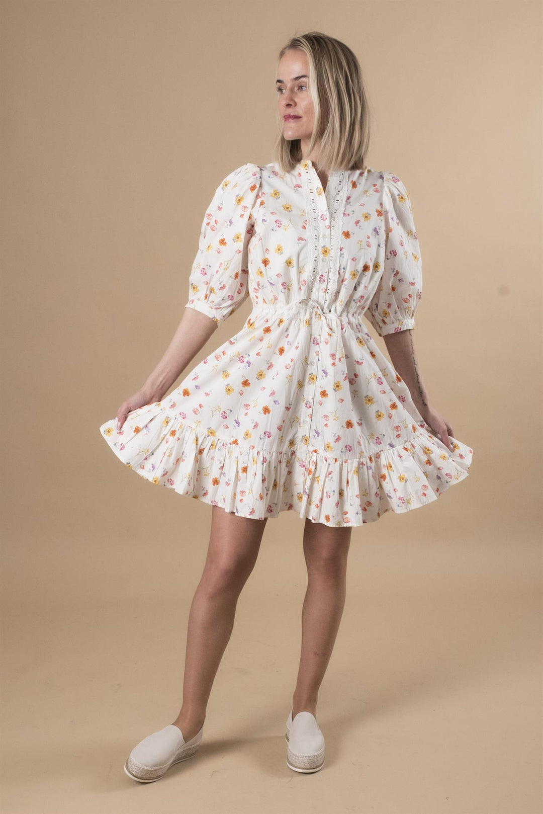 Poplin Mini Dress - Morning Bloom