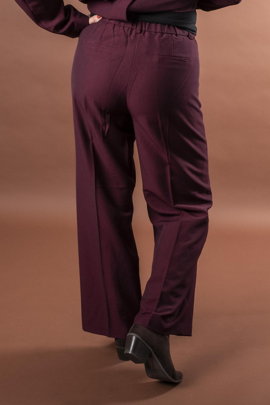 BYDANTA WIDE LEG PANT 2 CROP - Fig Melange