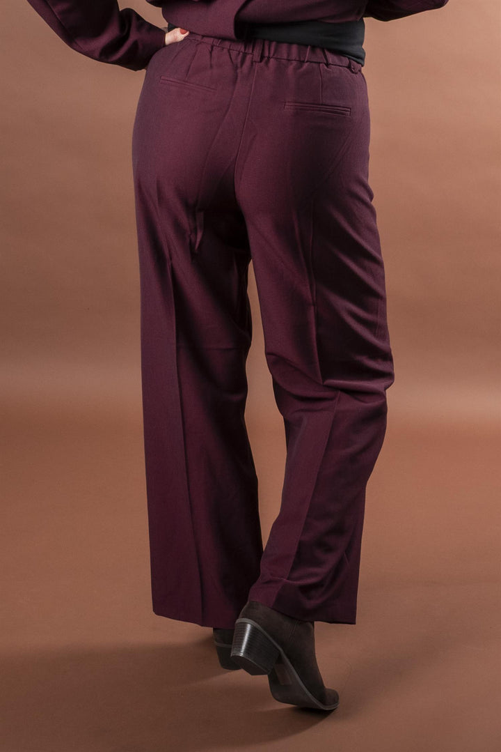 BYDANTA WIDE LEG PANT 2 CROP - Fig Melange