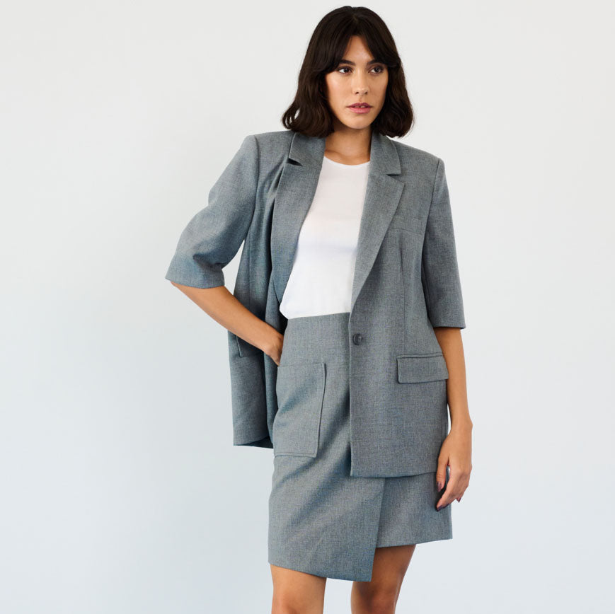 KAeden Blazer - Grey melange