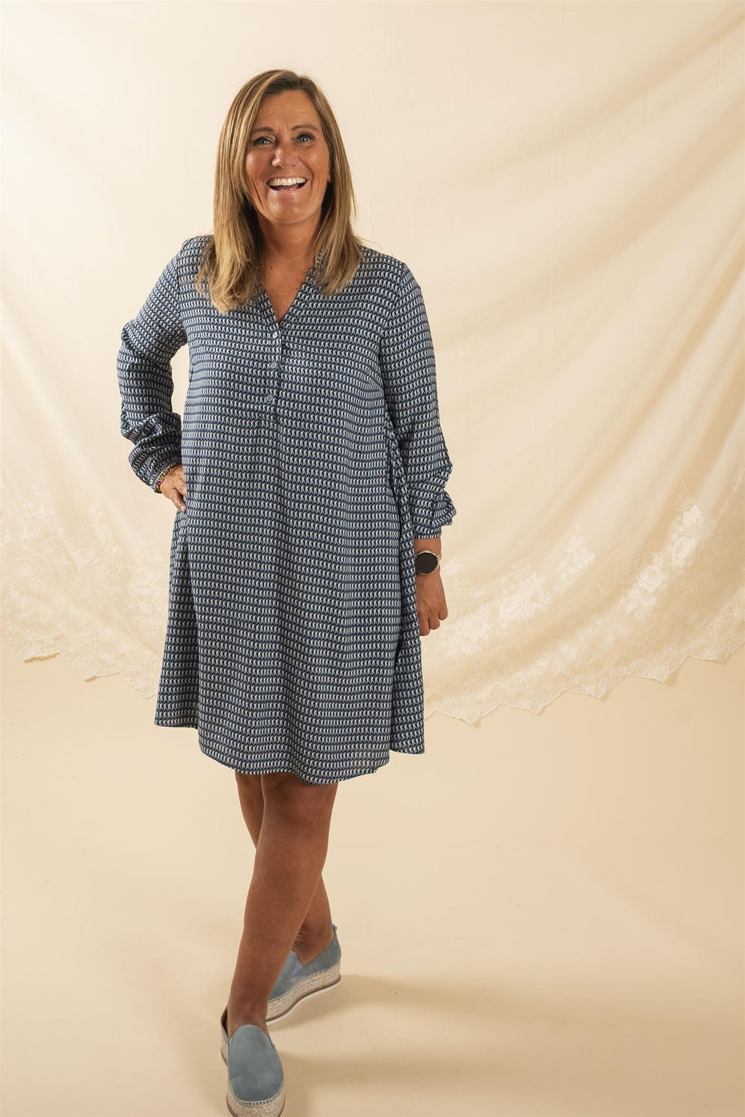 BYJOSA TUNIC DRESS - Smoke Blue Mix