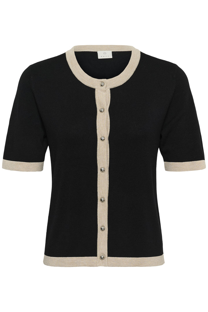 KAlizza Contrast Cardigan - Black deep
