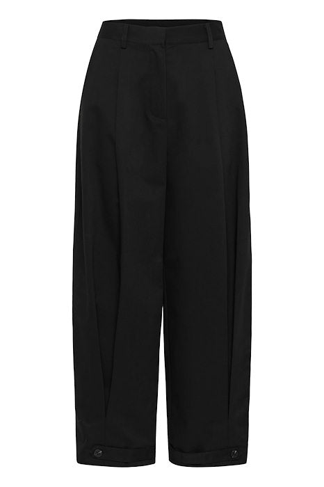 Evelina Barrel Pants - Black