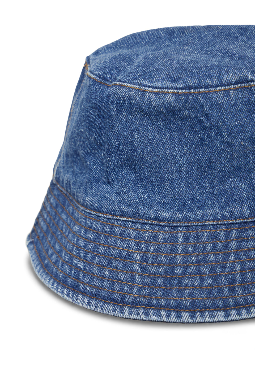 FRALVINA HAT 1 - MID BLUE DENIM W COGNAC