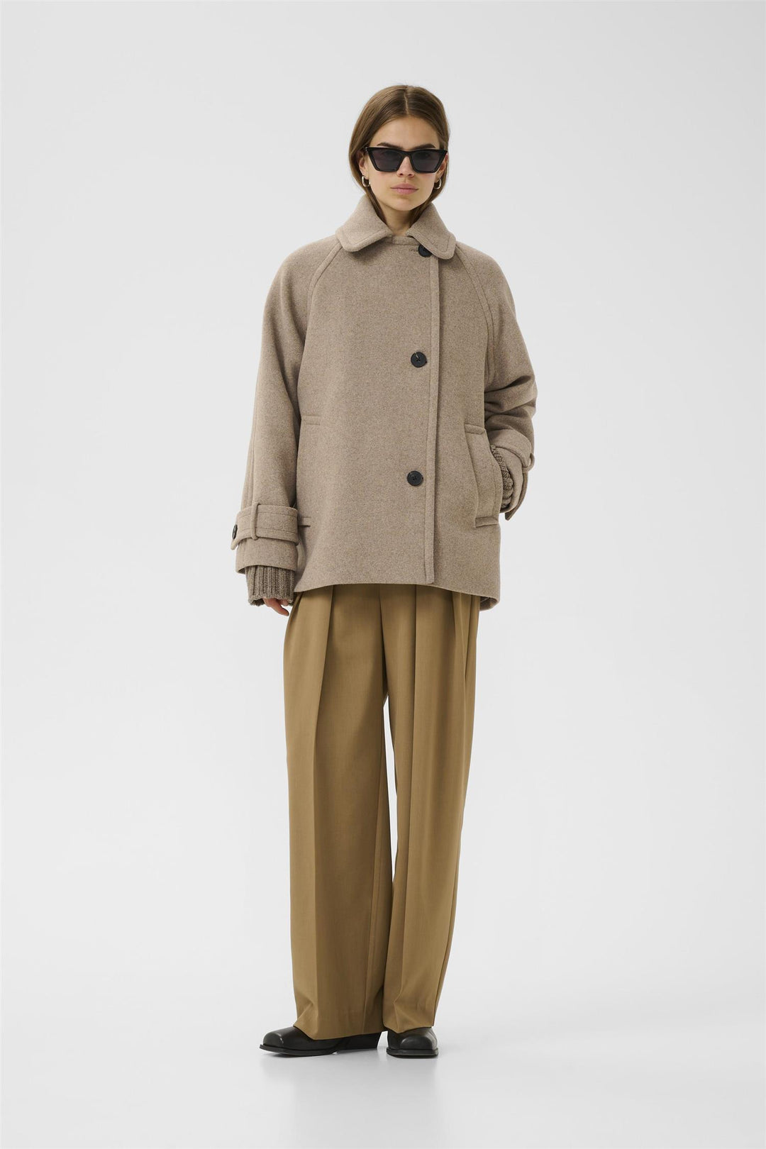 Thora Minona Coat R - Sandy Grey Melange