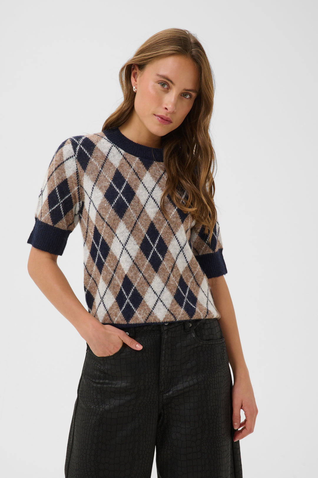 KAharlow Pullover - Graphite M/DesertTaupe M/Chalk