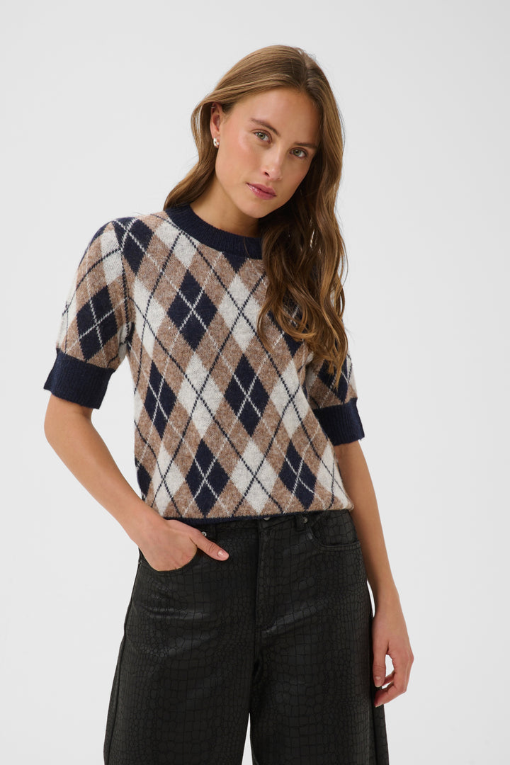 KAharlow Pullover - Graphite M/DesertTaupe M/Chalk