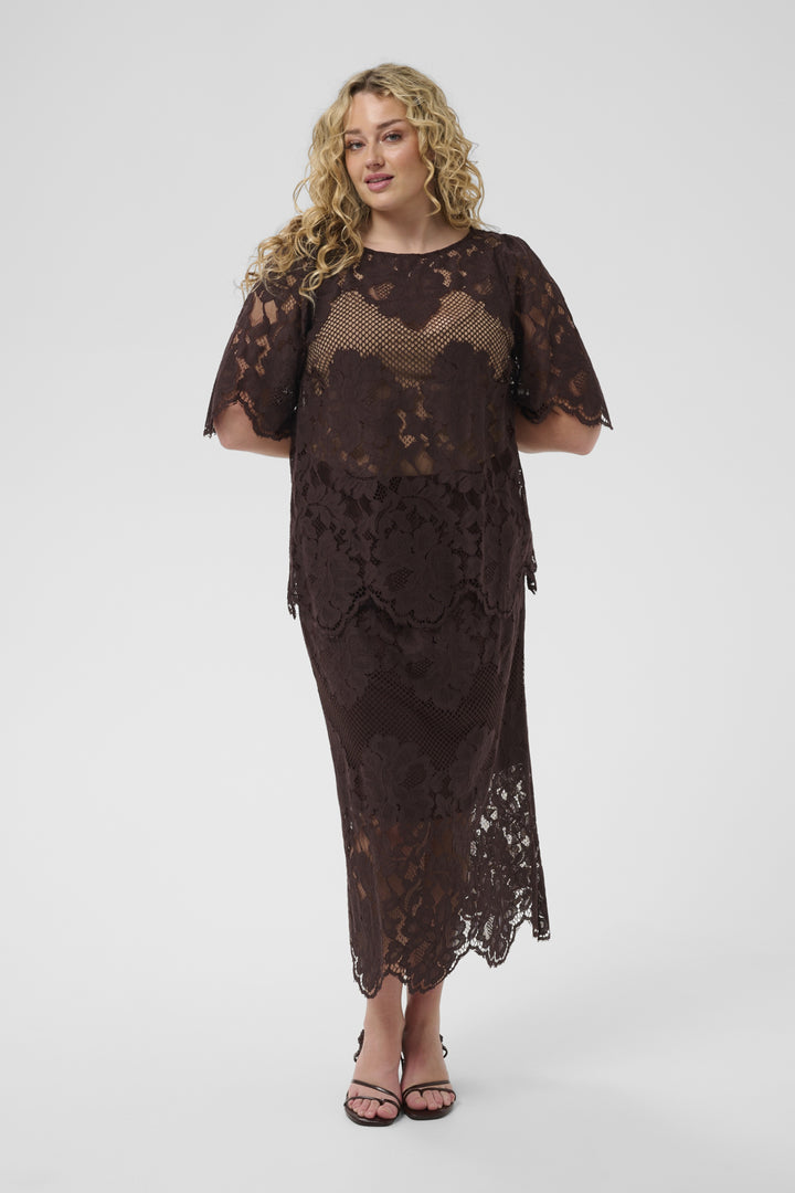 KCcarley Lace Skirt - Coffee Bean