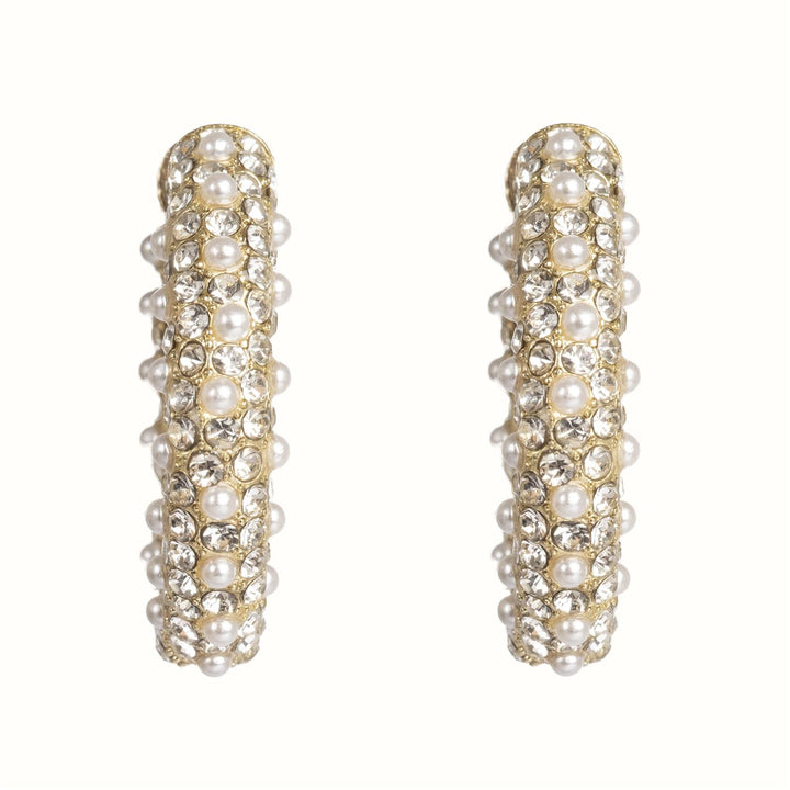 Cosmic Hoops by Tone Damli - Gold/Crystal