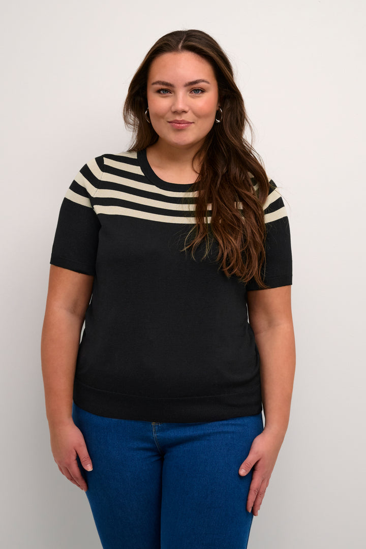 KClizzy Striped Pullover - Black/Feather Gray Half Stripe