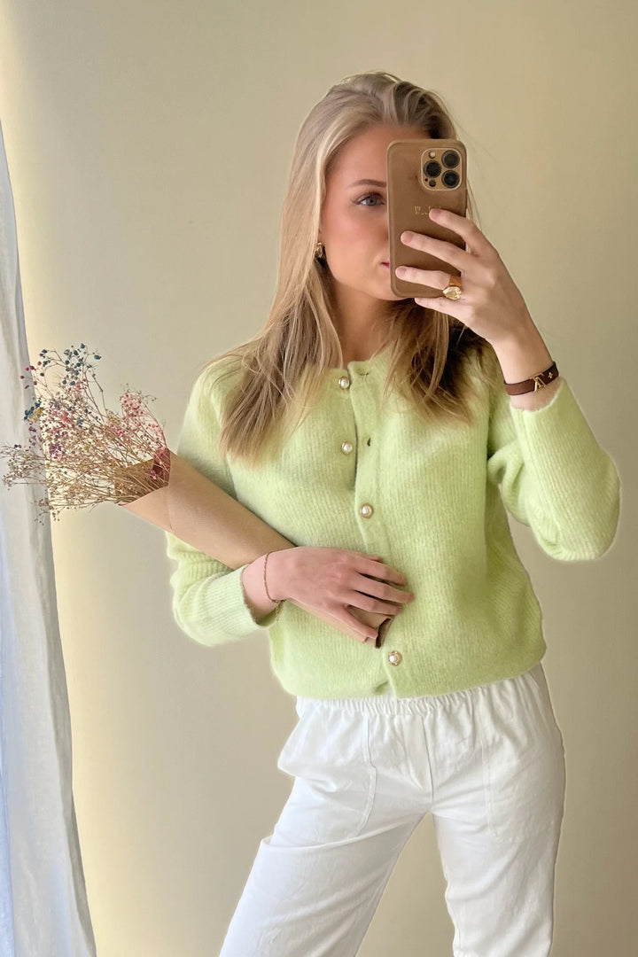 Melina Chunky Cardigan - Lt. Green