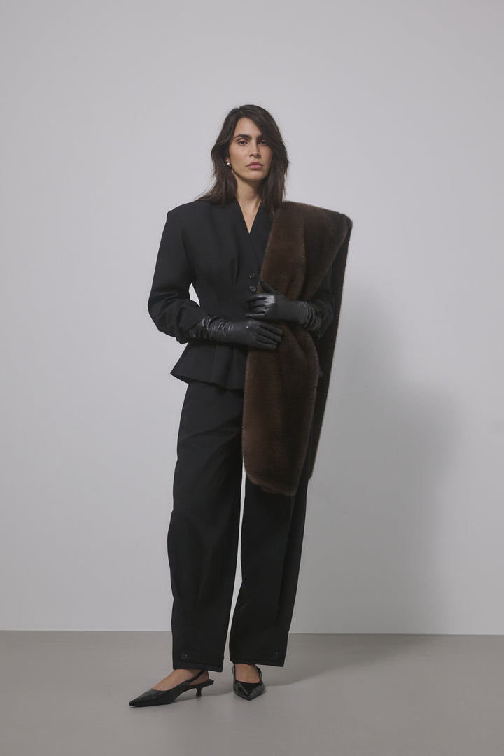 Evelina Barrel Pants - Black
