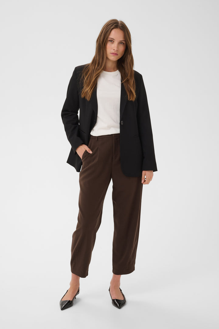 Kamerle 7/8 Pants Suiting- Coffee Bean