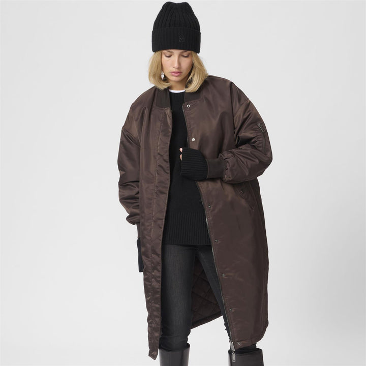 Helga Reversable Long Jacket - Espresso