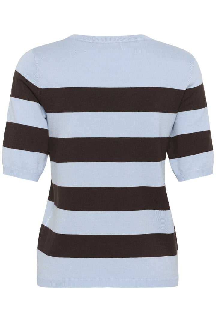 KAlizza Striped Knit - Blue fog / Brown Wide Stripe