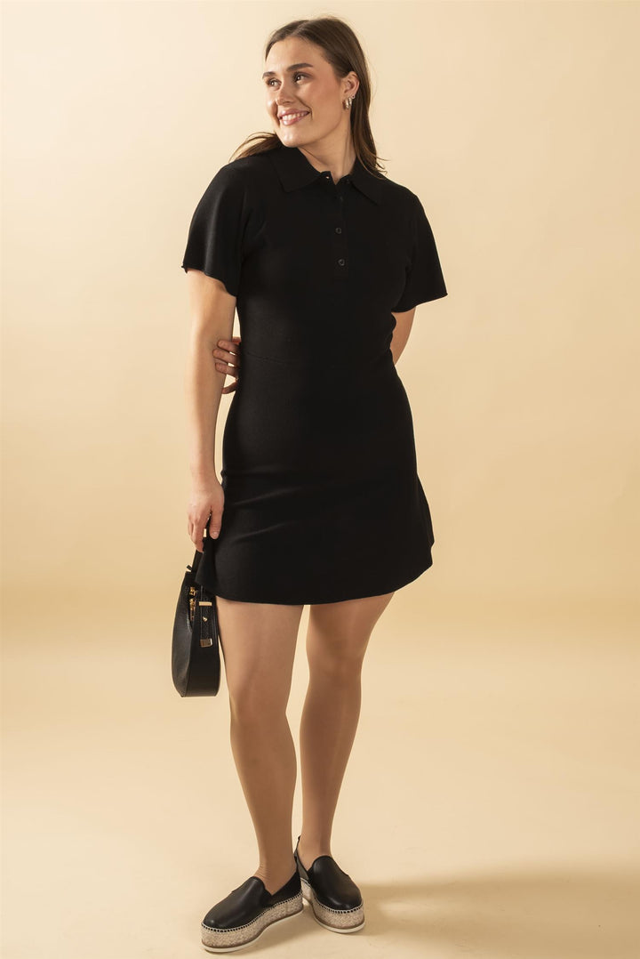 Stinna Knit Dress - Black