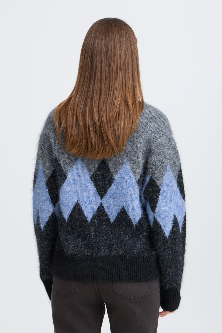 PZESTEL PULLOVER - GREY MELANGE &amp; BLUE