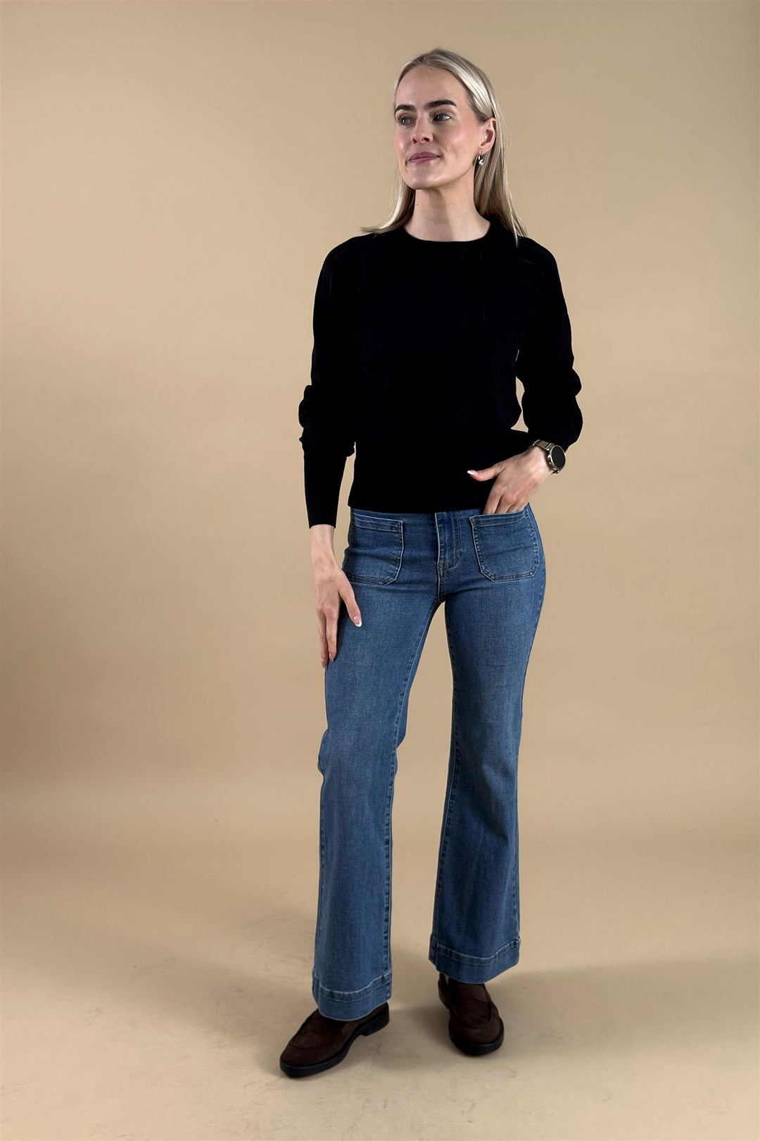 BYmmorla Pointelle Jumper  - Meteorite