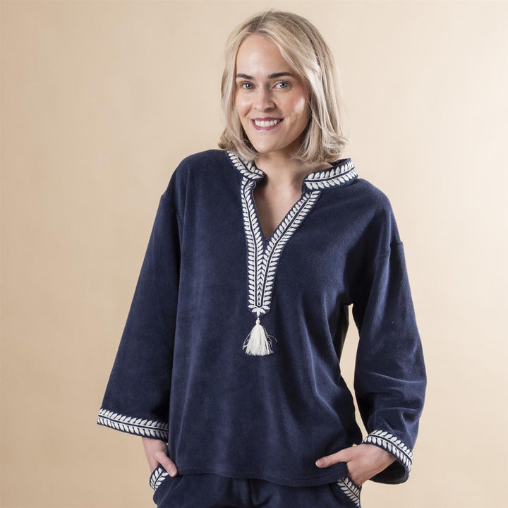 Kaftan Top - Navy