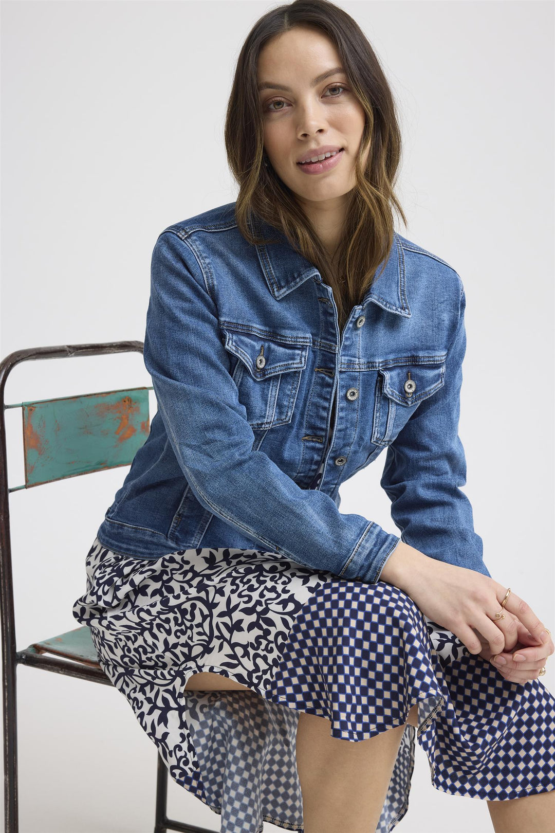 SKYE DENIM JACKET - Denim Blue