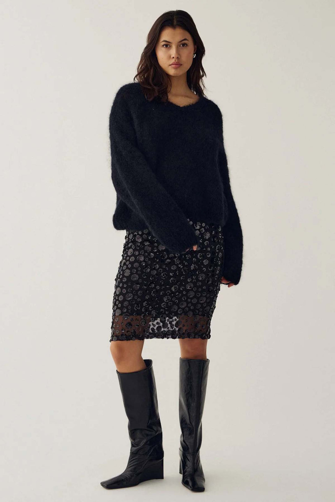 Laia Knit Pullover - Black