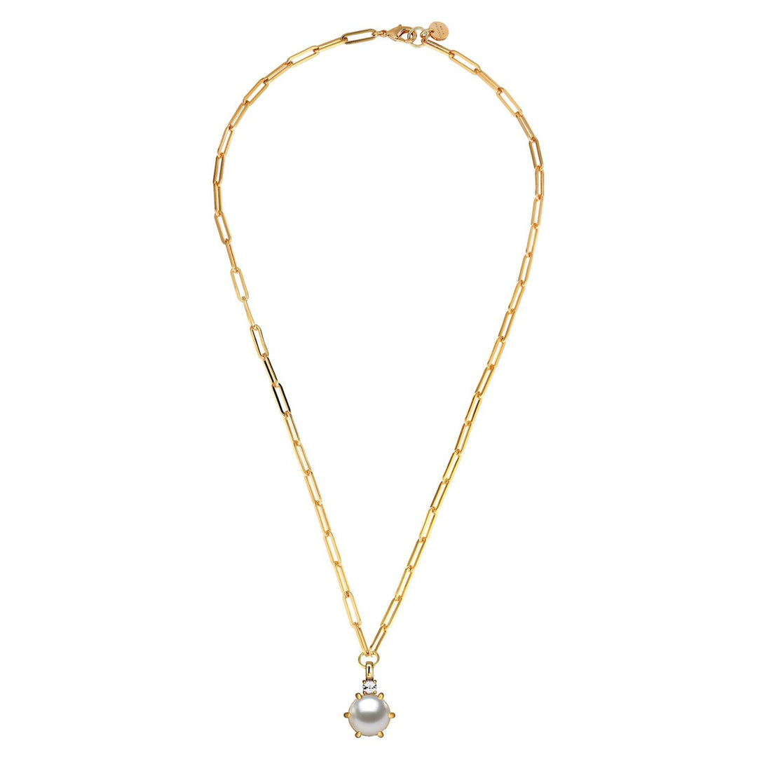 Glory Necklace - Sg/White Pearl