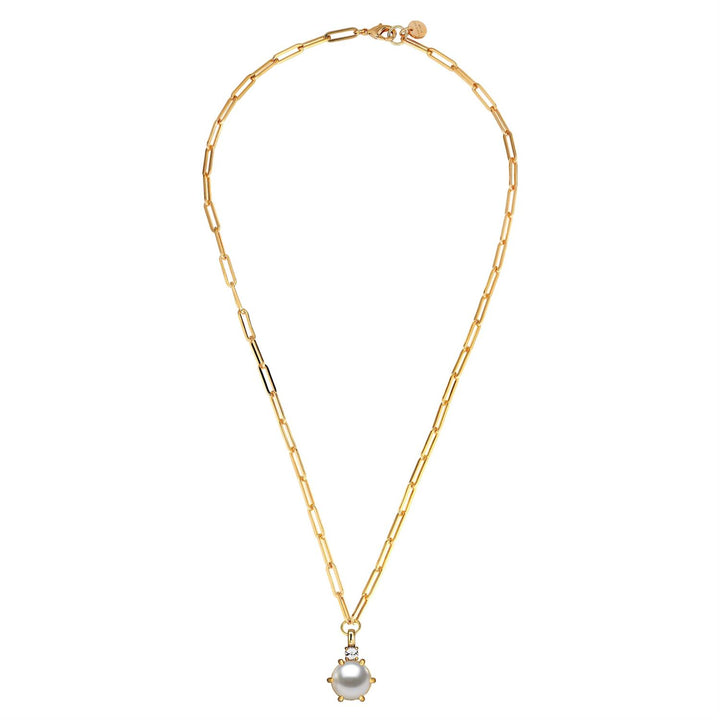 Glory Necklace - Sg/White Pearl