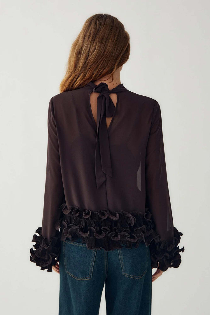 Latanietta Blouse - Brown