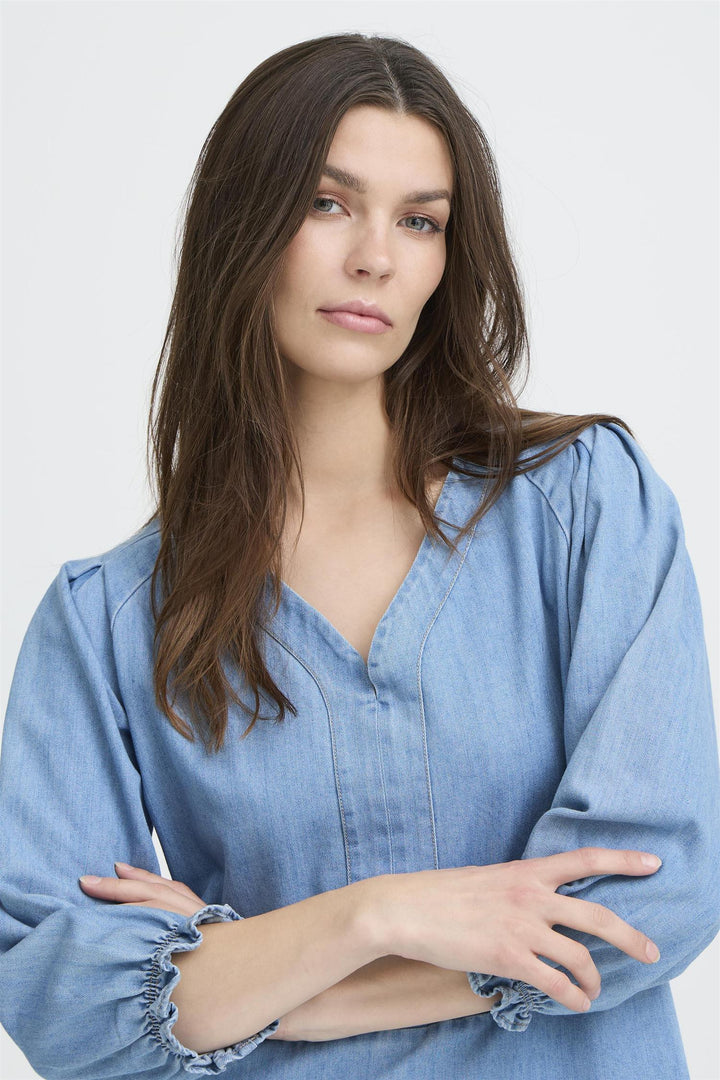 PZMALIA Denim Dress - Light Blue Denim
