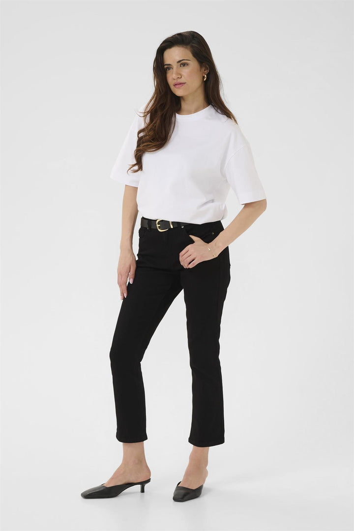 KAriver Cropped Jeans - Black deep