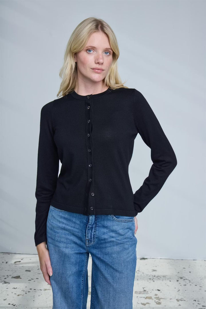 IHLULS O-NECK Cardigan - Black