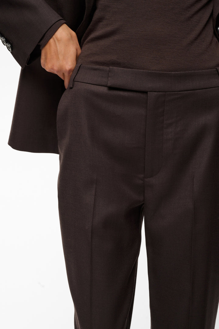 CADIE MEL CORE TAPERED PANT - Chocolate Brown Melange