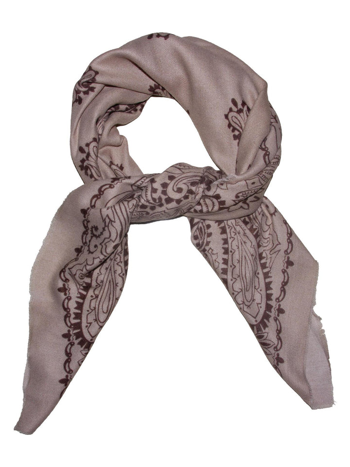 Skjerf Paisley stort - Beige