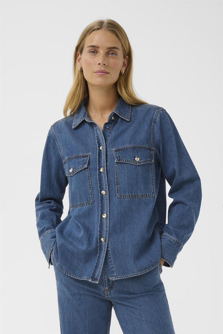 Payas Shirt - Medium blue denim