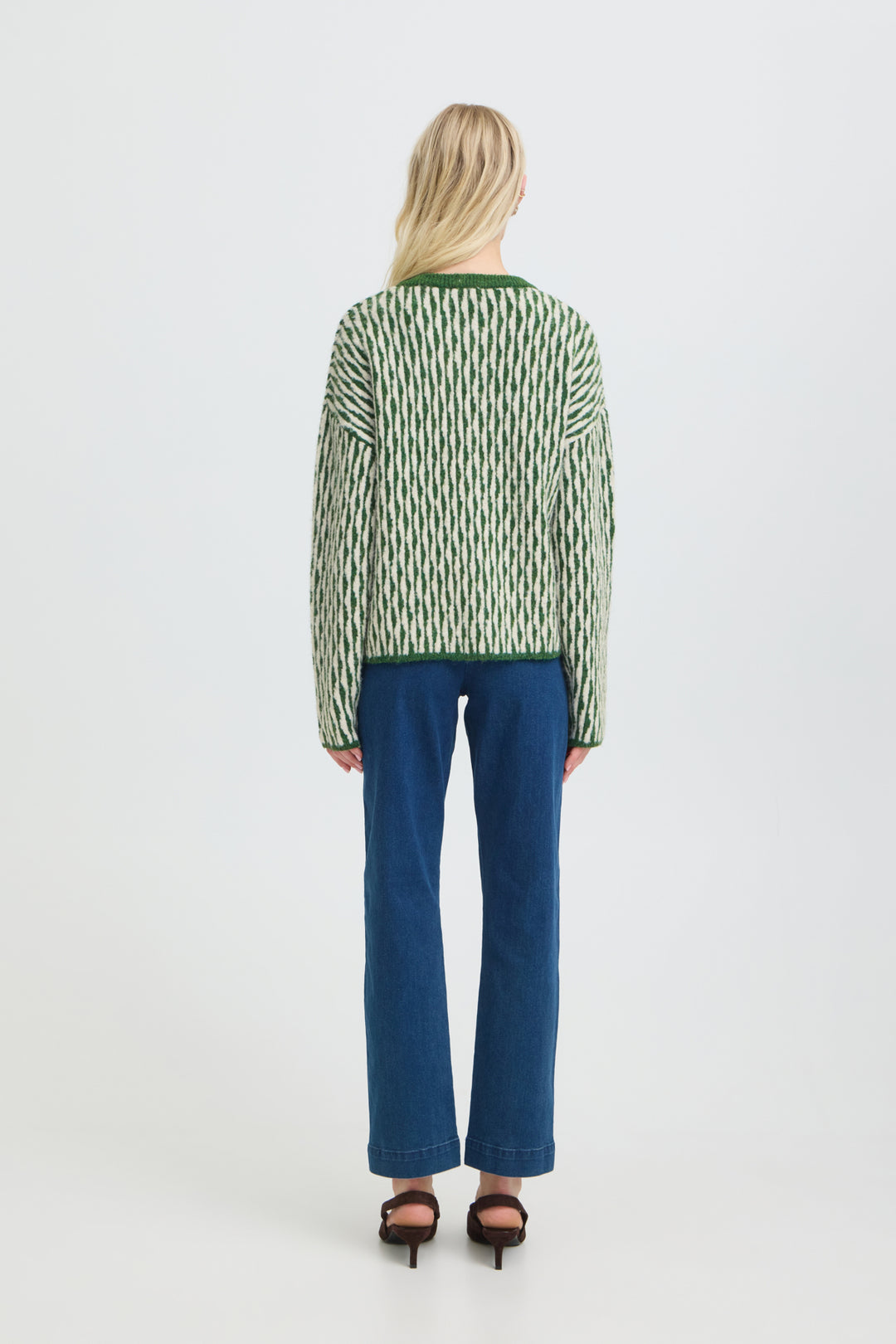 BYojula Jumper - ARTICHOKE GREEN ABSTRECT