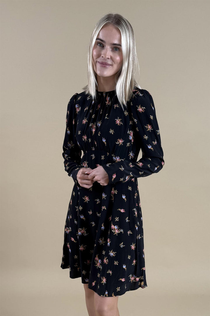 Viscose Mini Dress - Midnight Flowers