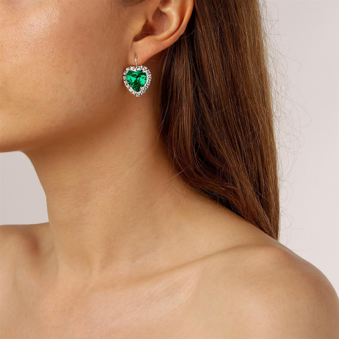 Felicia Earring - SS/Emerald Green