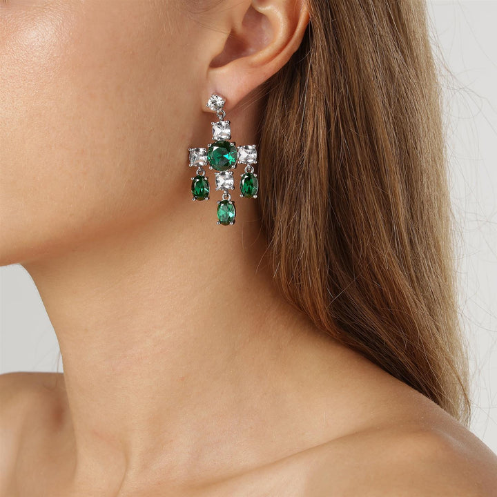 Leonora Earring - SS/Emerald Green