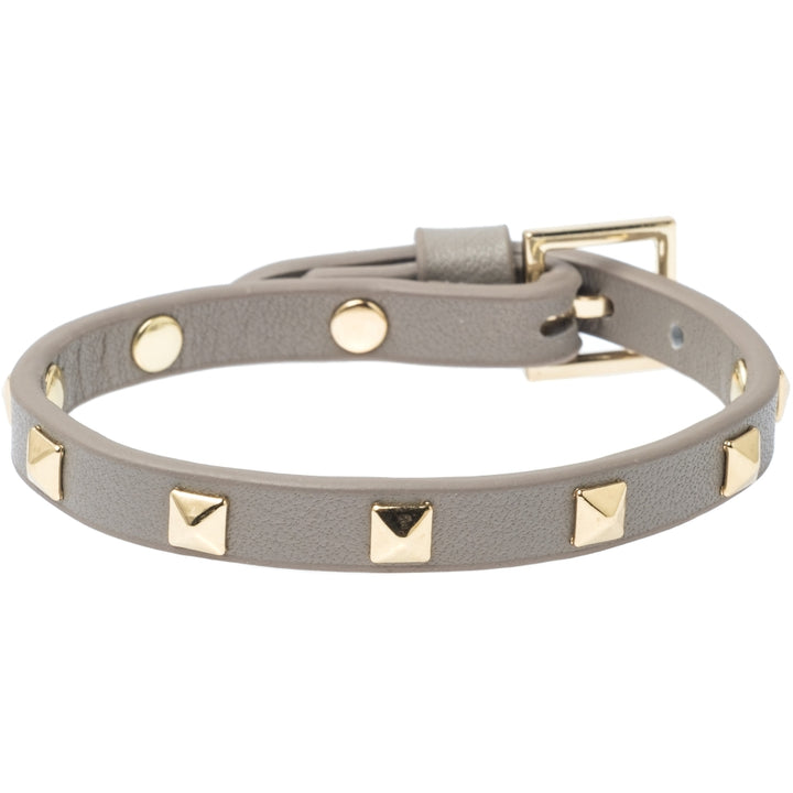 Leather Stud Bracelet Mini - Light Taupe